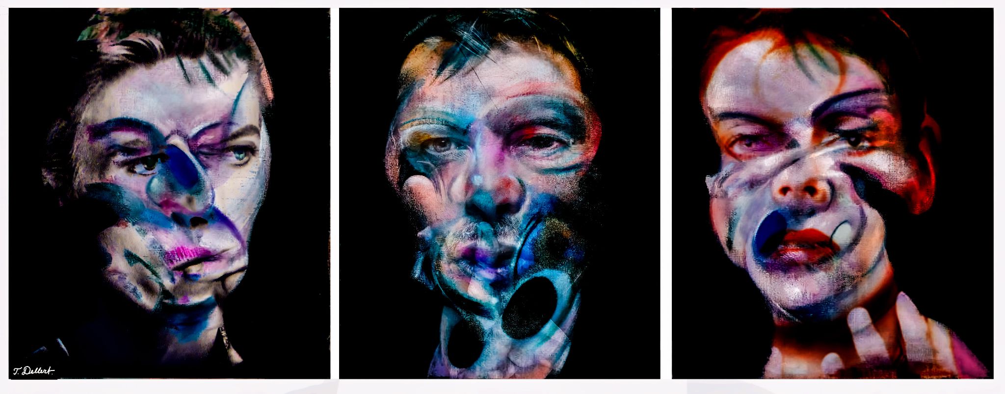 BOWIE and BACON triptych
